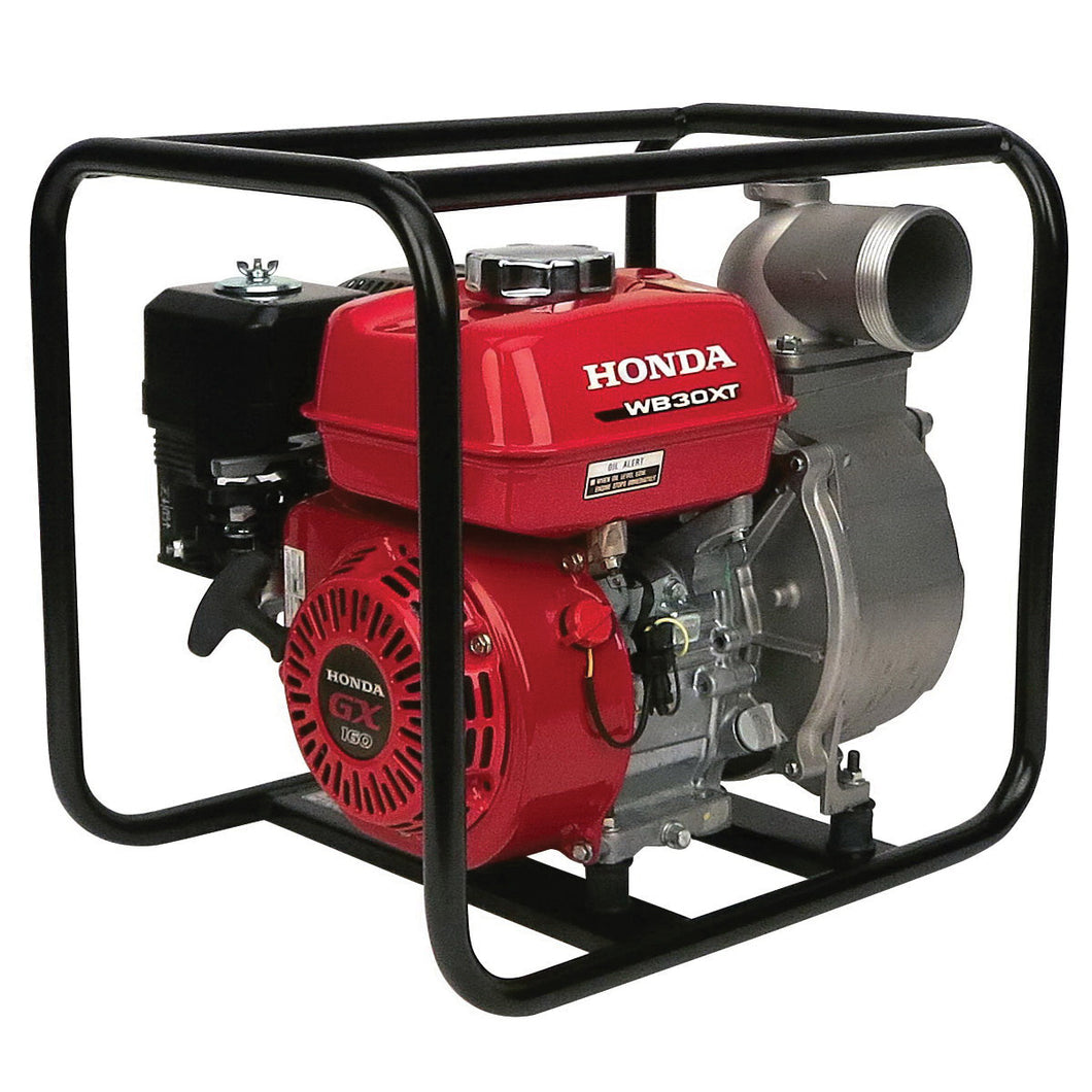 Honda WB30XT3A Water Pump, 3 in Outlet, 85 ft Max Head, 290 gpm, Four-Vane Cast Iron Impeller, Aluminum