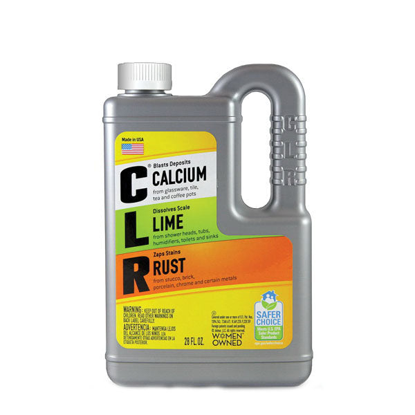 CLR CL-12 Calcium/Lime/Rust Cleaner, 28 oz, Liquid, Slightly Acidic, Lime Green