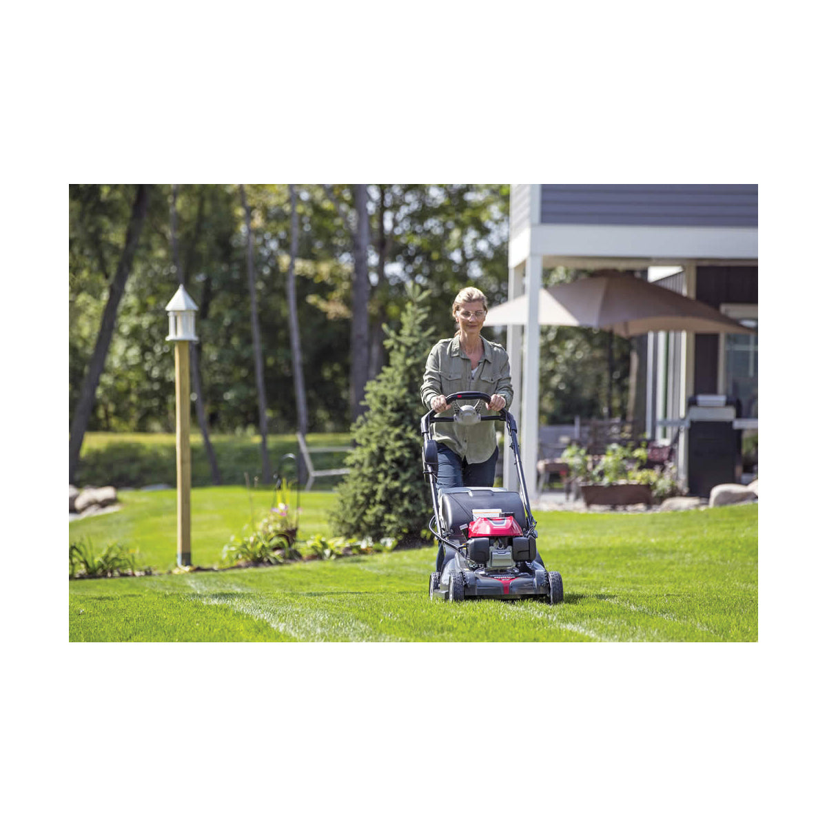 Honda HRX HRX217K4VLA Lawn Mower, 4 hp, 187 cc Engine Displacement, Gasoline, 21 in W Cutting, 2-Blade