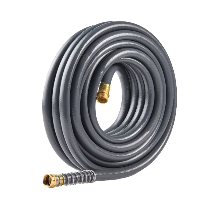 GILMOUR MFG Flexogen 874751-1001 Garden Hose, 75 ft L, Brass, Gray