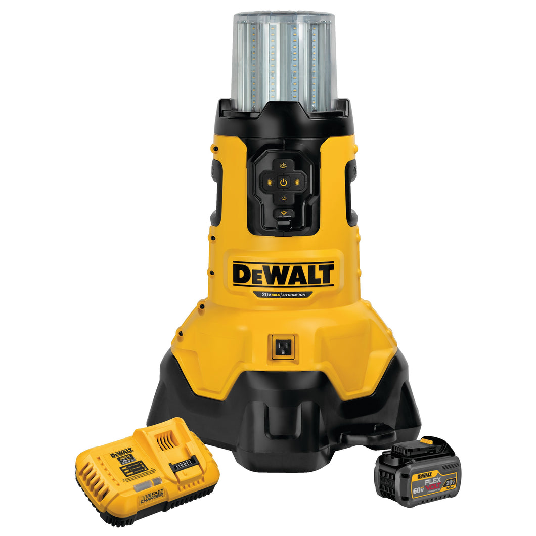 DeWALT DCL070T1 20V Max Tool Connect Corded/Cordless LED Area Light Kit (Includes 20V Max 6.0ah Battery and Charger)