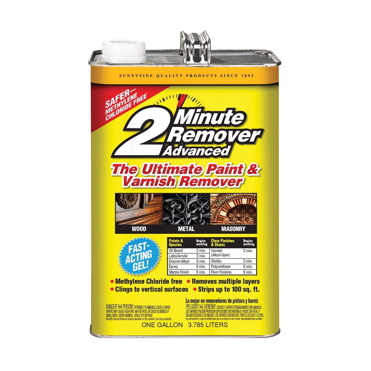 2 Minute Remover Advanced 634G1 Paint and Varnish Remover, Liquid, 1 gal