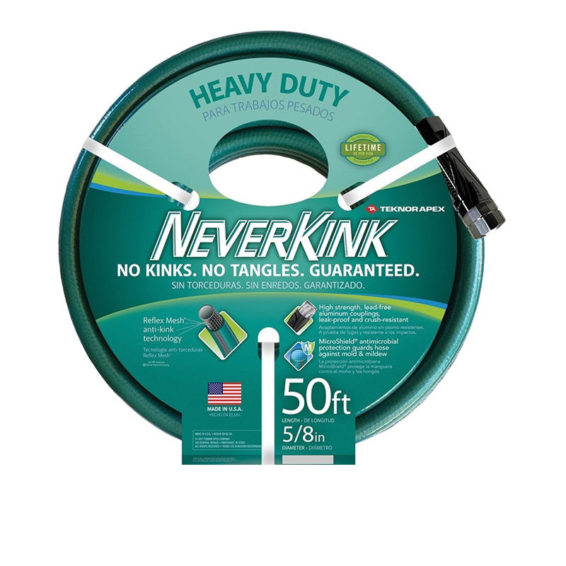 Neverkink 8615-100 Garden Hose, 100 ft L, Vinyl, Green