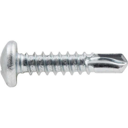 HILLMAN 42205 Screw, #6-20 Thread, 1 in L, Coarse Thread, Pan Head, Phillips Drive, Self-Drilling Point, Zinc, 75 PK