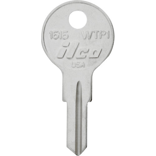 HILLMAN 85107 Key Blank, Brass, Nickel, For: Yale Home and Office Key Blank