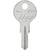 HILLMAN 85107 Key Blank, Brass, Nickel, For: Yale Home and Office Key Blank