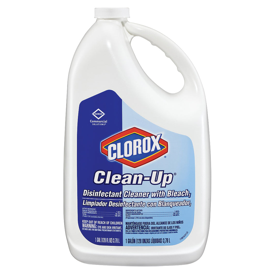 Clorox Clean-Up CP-35420 Disinfectant Cleaner, 128 fl-oz, Liquid, Citrus, Herbaceous, Bleach, Pale Yellow