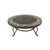 GHP Group OFW103RI Elizabeth Slate Fire Pit, 34 in OAW, 19.7 in OAD, 34 in OAH, Round, Porcelain/Steel/Wood