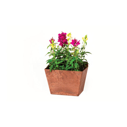 NOVELTY N65 70804 Ella Wall Pot, 8-1/2 in Dia, 5-3/4 in D, Brown