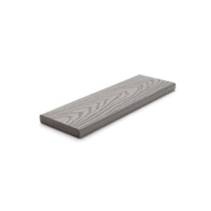 Trex Select PG010612SG01 Grooved-Edge Decking Board, 12 ft L, 6 in W, 1 in T, Pebble Gray