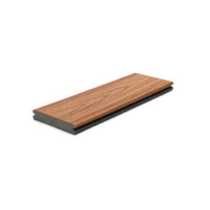 Trex Transcend TT010616TG01 Grooved-Edge Decking Board, 16 ft L, 6 in W, 1 in T, Tiki Torch