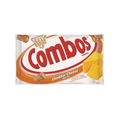 Combos CPCOMBO18 Pretzel Snack Food, Cheddar, Cheese Flavor, 1.8 oz Bag