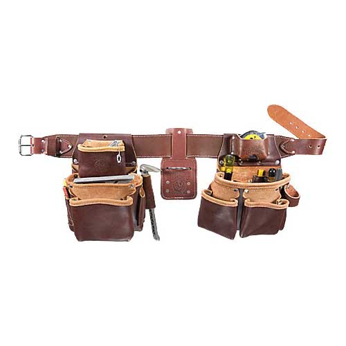 Occidental Leather 5080DB XL Tool Belt Set, 40 to 44 in Waist, Leather, Brown, 22-Pocket