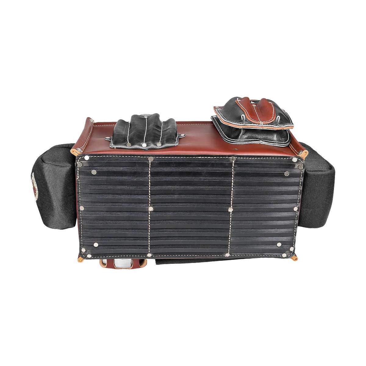 Occidental Leather Stronghold Series 5588 Master Carpenter&#39;s Case, 15-1/2 in W, 8-1/2 in D, 8 in H, 45-Pocket, Leather