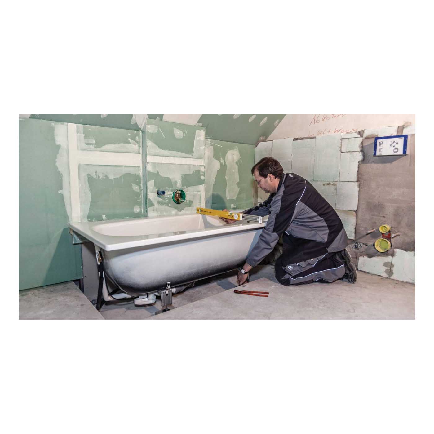 Stabila 29441 Extendable Level, 25 in L, 2-Vial, Aluminum, Yellow/White