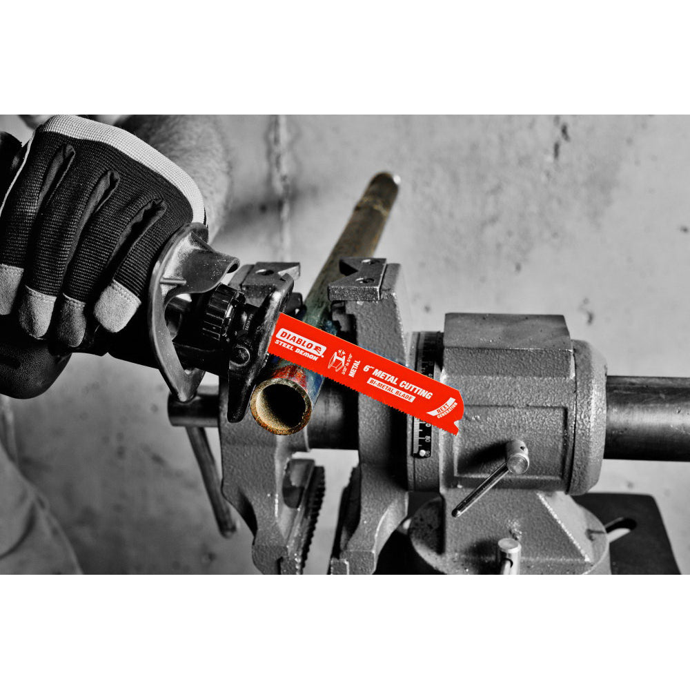 Diablo DS0614BF25 Reciprocating Saw Blade, 1 in W, 6 in L, 14, 18 TPI