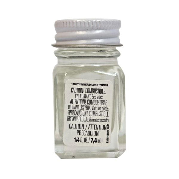 TESTORS 1148TT Enamel Thinner, Liquid, Solvent, Clear, 0.25 oz, Bottle
