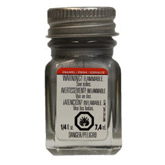 TESTORS 1146TT Enamel Paint, Gloss, High-Gloss, Silver, 0.25 oz, Bottle