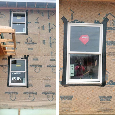 ALPHA GT3040BK04 Flashing Tape, 4 in W, 65 ft L, Acrylic, Black