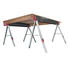 Load image into Gallery viewer, PROTOCOL 67103 Folding Sawhorse, 1100 lb, 22-1/4 in W, 30 in H, Steel
