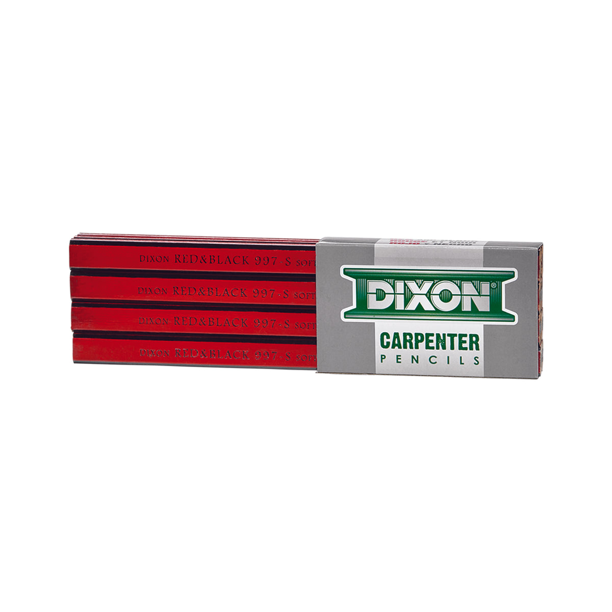DIXON TICONDEROGA 14100 Carpenter Pencil, Black/Red, 7 in L