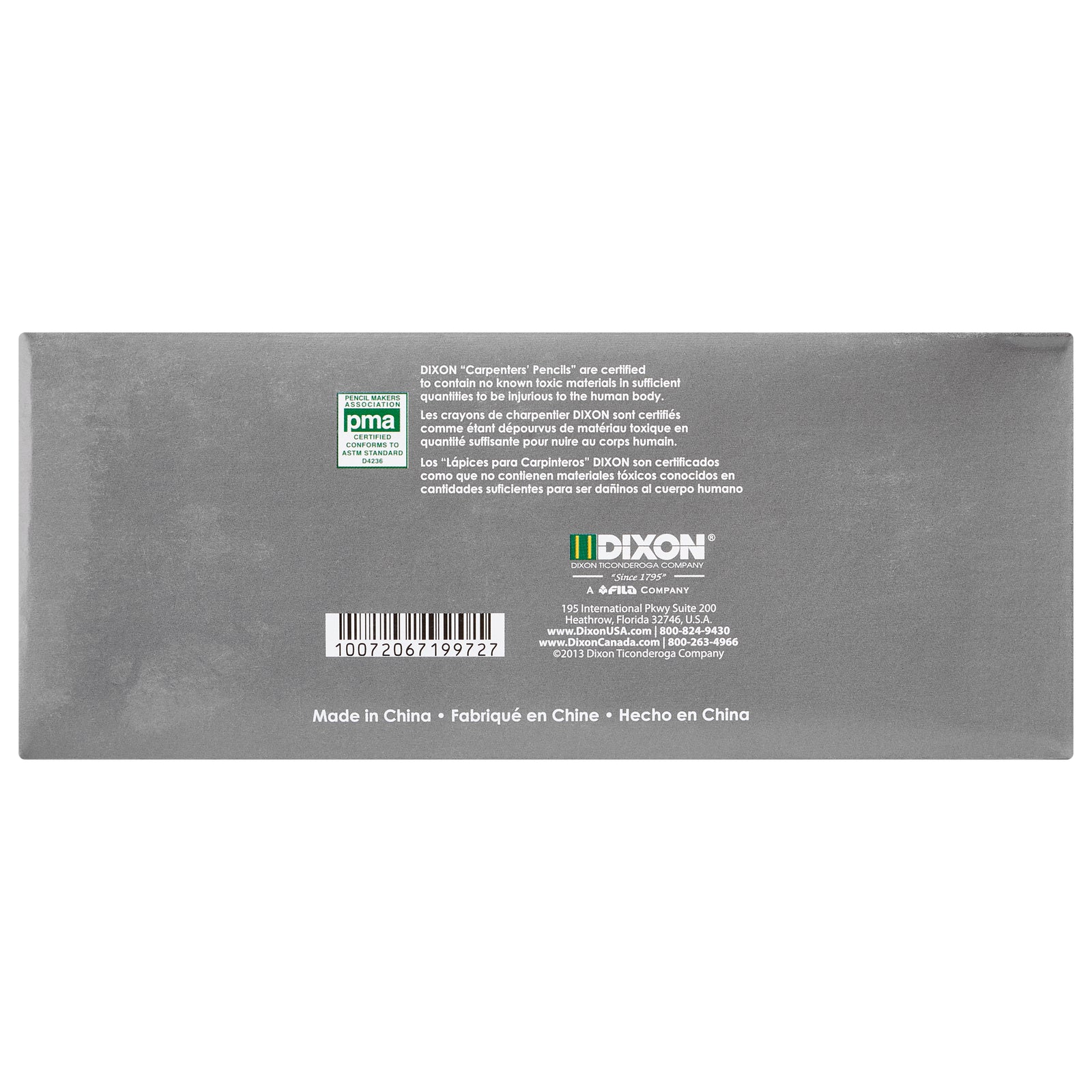 DIXON TICONDEROGA 14100 Carpenter Pencil, Black/Red, 7 in L