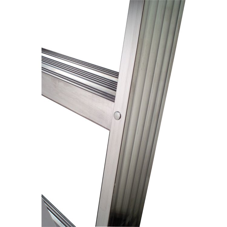 WERNER 360 Series 368 Step Ladder, 8 ft H, Type I Duty Rating, Aluminum, 250 lb