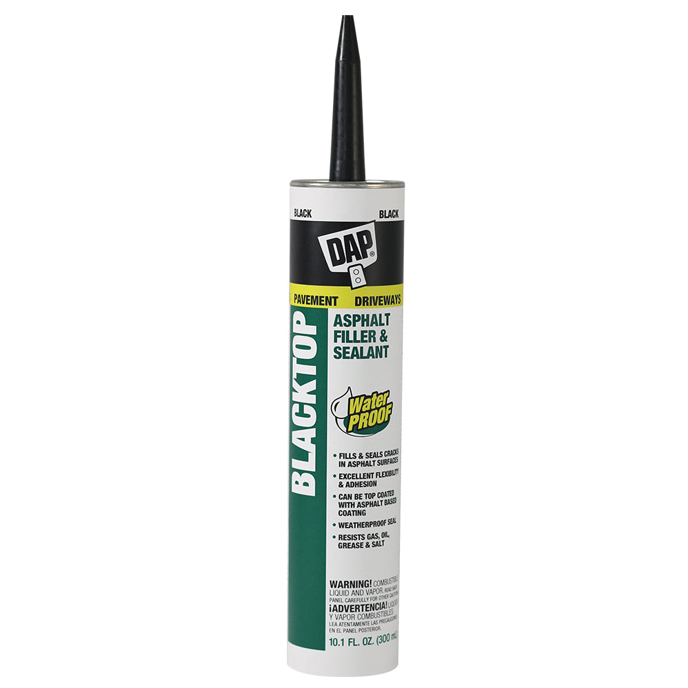 DAP BLACKTOP 27065 Filler/Sealant, Black, >50 deg F, 10.1 fl-oz