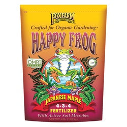 Happy Frog HFJAP4 Japanese Maple Fertilizer, 4 lb, Granular, 4-3-4 N-P-K Ratio