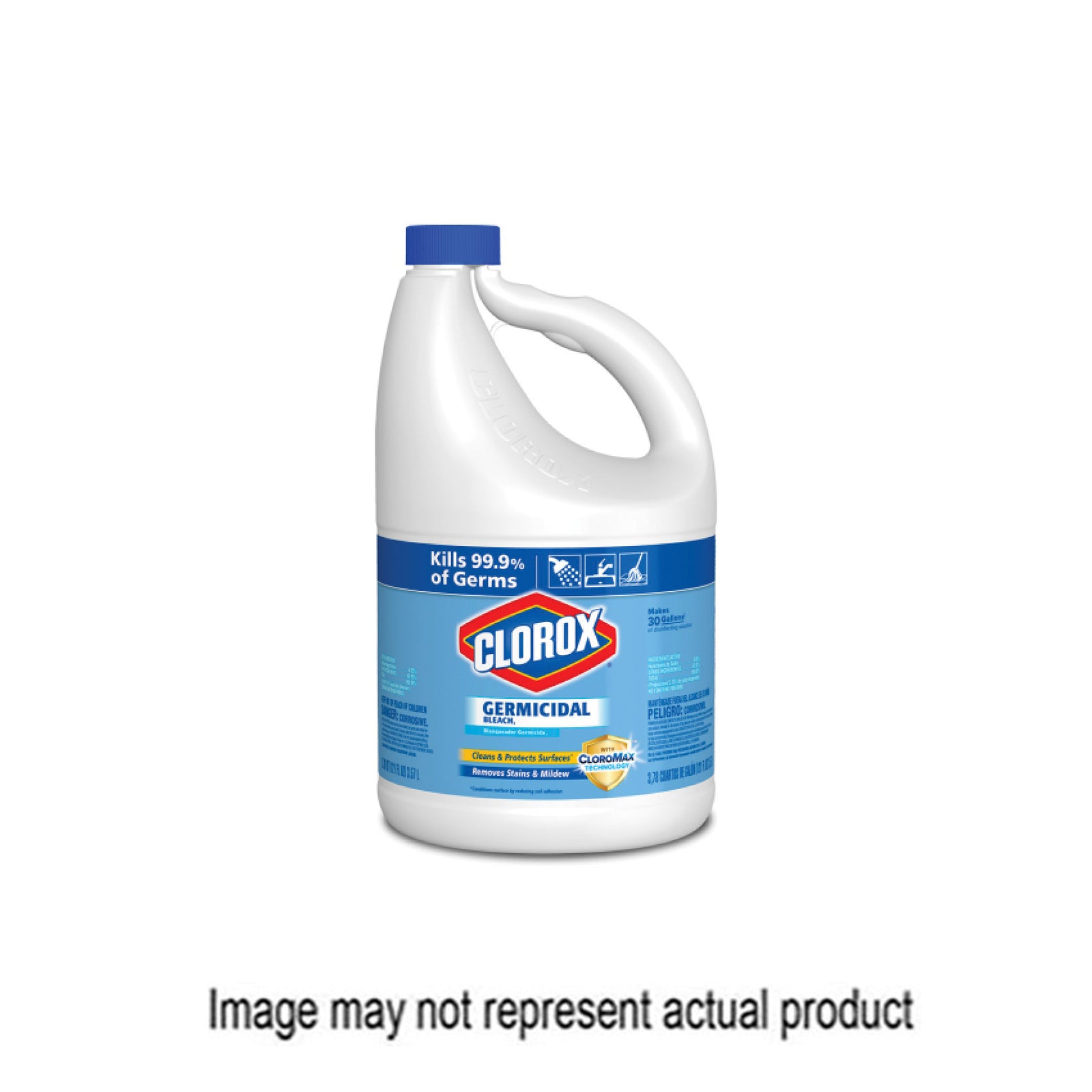 Clorox 32429 Germicidal Bleach, 121 oz, Liquid, Bleach, Pale Yellow