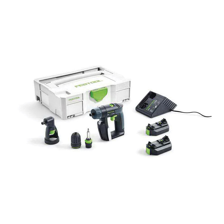 Festool 564535 Drill, Battery Included, 10.8 V, 2.6 Ah, 3/8 in Chuck, Keyless Chuck