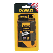 Load image into Gallery viewer, DeWALT DWHT11131L Utility Blade, 2-1/2 in L, Carbide Steel, Straight Edge, 2-Point
