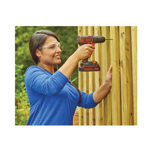 Black+Decker BDCDD120C Drill/Driver, Battery Included, 20 V, 1.5 Ah, 3/8 in Chuck, Keyless Chuck