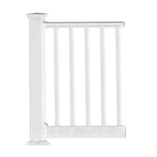 RDI Endurance Original 73018000 Rail Kit, 8 ft L Actual, Square Profile, Vinyl, White