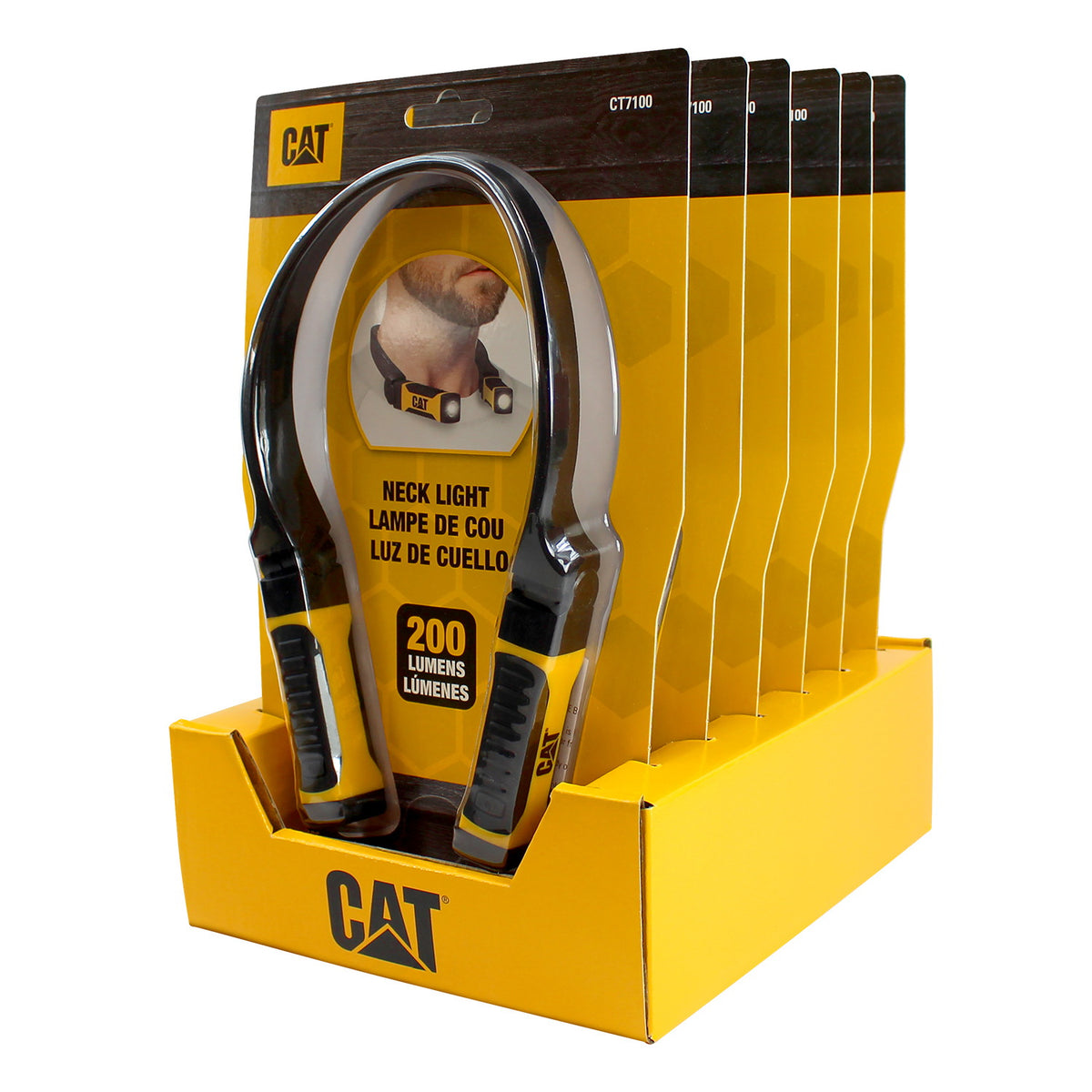CAT CT7100 Neck Light, AA Battery, Alkaline Battery, LED Lamp, 200 Lumens Lumens, 30 m Beam Distance, 2.5 hr Run Time