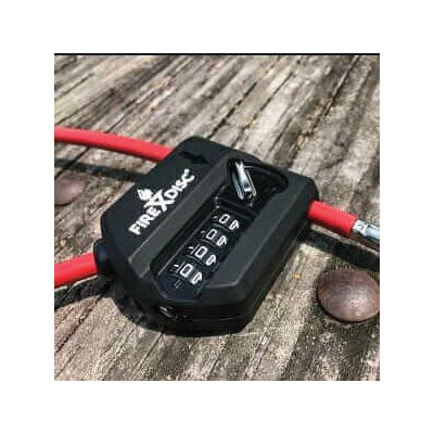 FIREDISC TCGDSMLC6 Cable Lock, 5/16 in Dia Cable/Chain, 6 ft L Cable/Chain, Steel Cable/Chain, PVC-Coated Cable/Chain