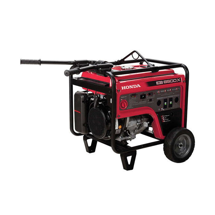 Honda EB6500 Generator, 27.1 A, 120/240 V, 6.2 gal Tank, 6.9 hr Run Time, Recoil Start