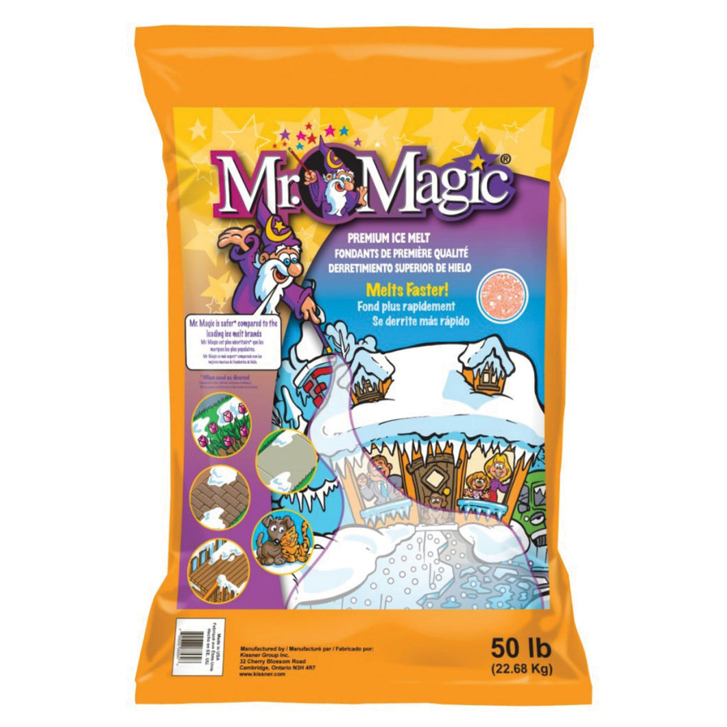 KISSNER Mr. Magic 8510975 Premium Ice Melt, Orange, 50 lb Bag