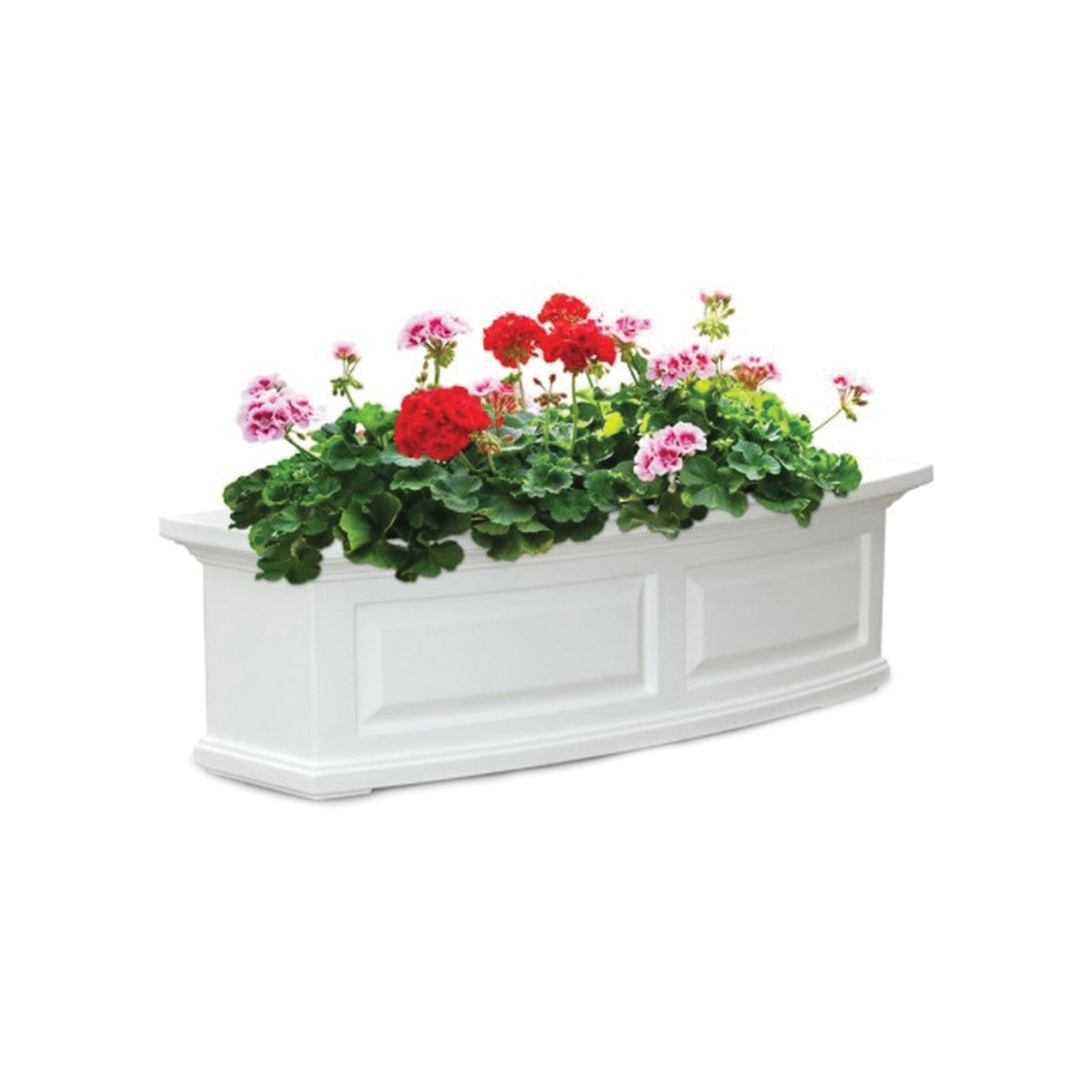 MAYNE Nantucket 4830-W Window Box, 11-1/2 in W, 36 in D, Double Wall Design, Polyethylene, White