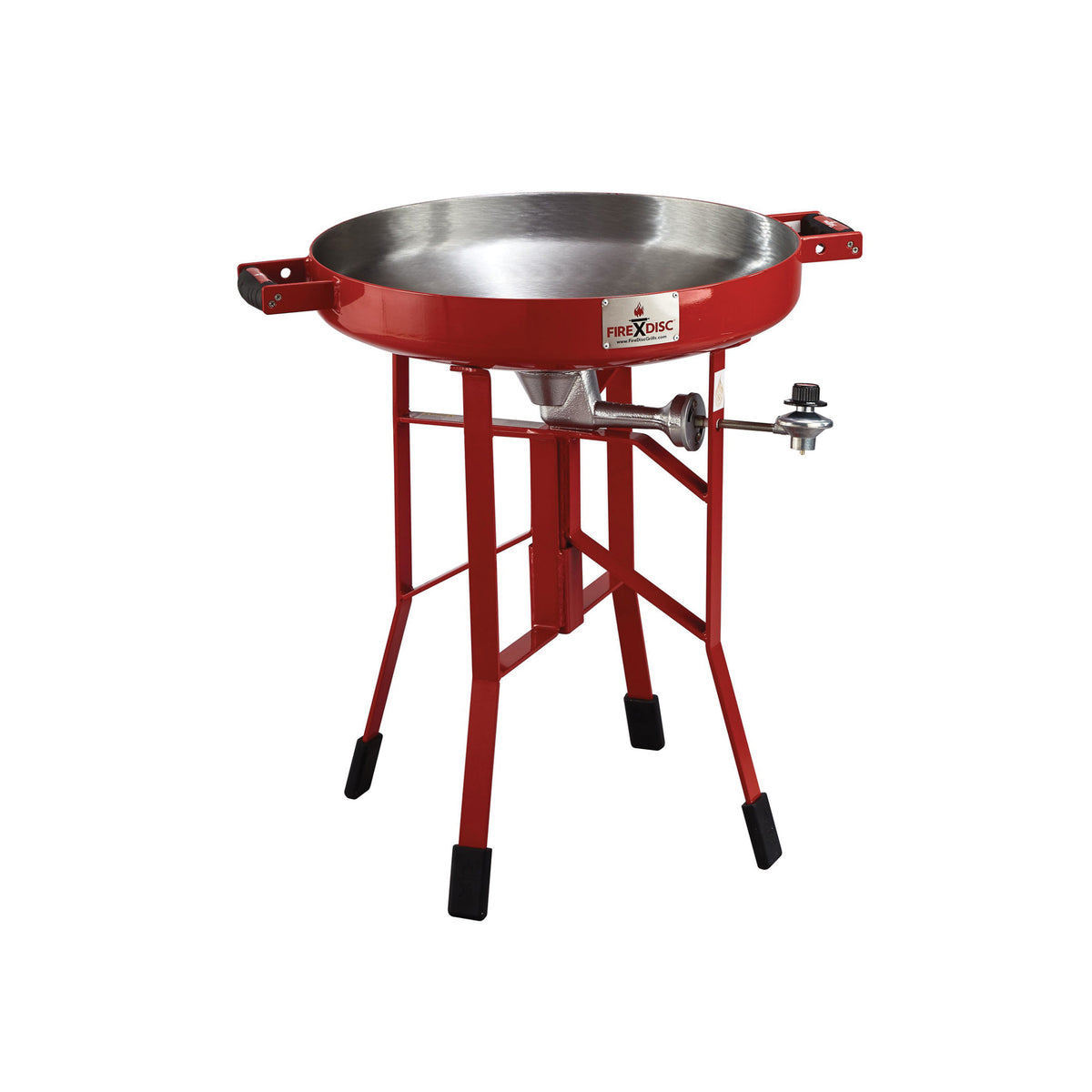 FIREDISC TCGFDM22HRR Cooker, Propane, Carbon Steel, Red, 24&quot; Short Deep