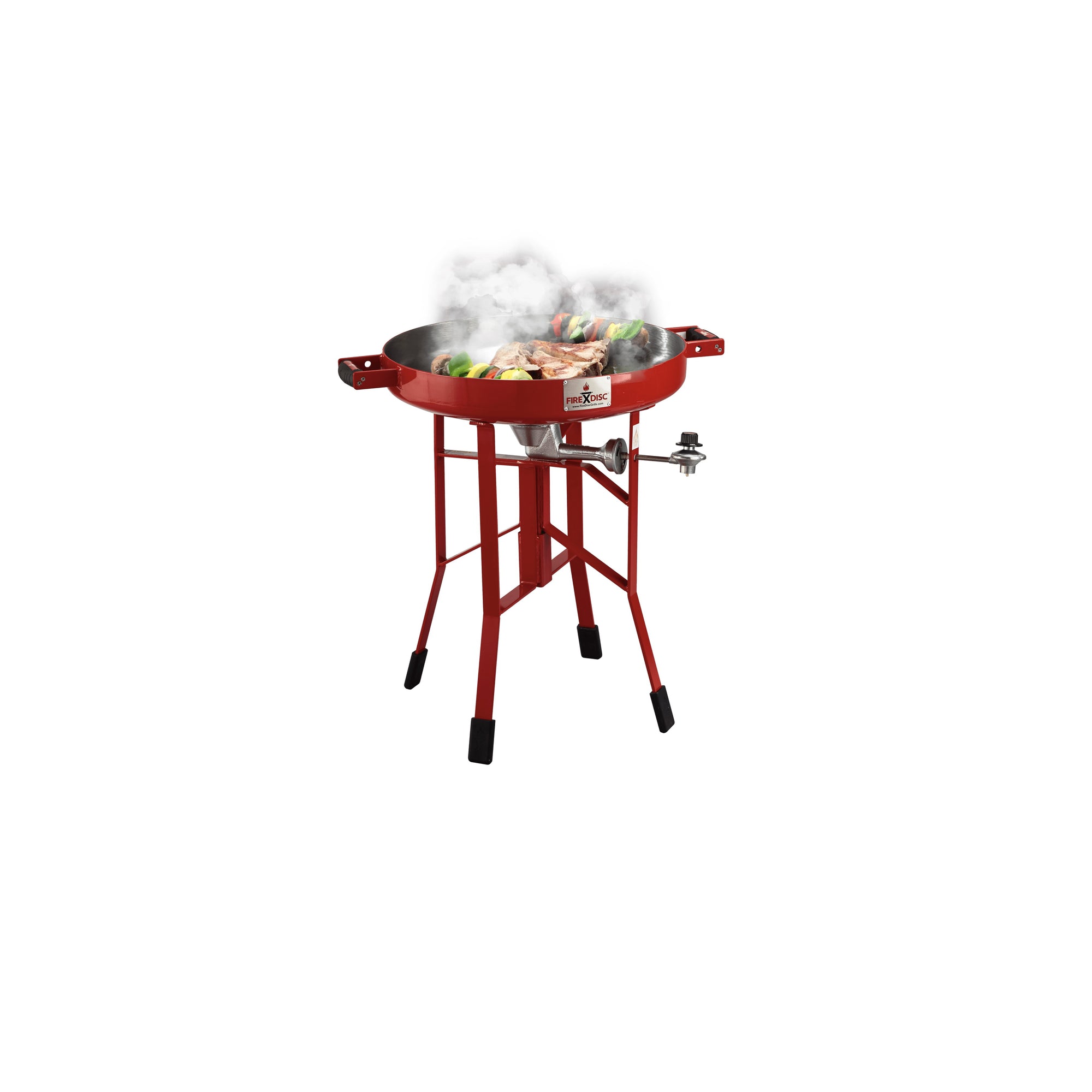 FIREDISC TCGFDM22HRR Cooker, Propane, Carbon Steel, Red, 24" Short Deep