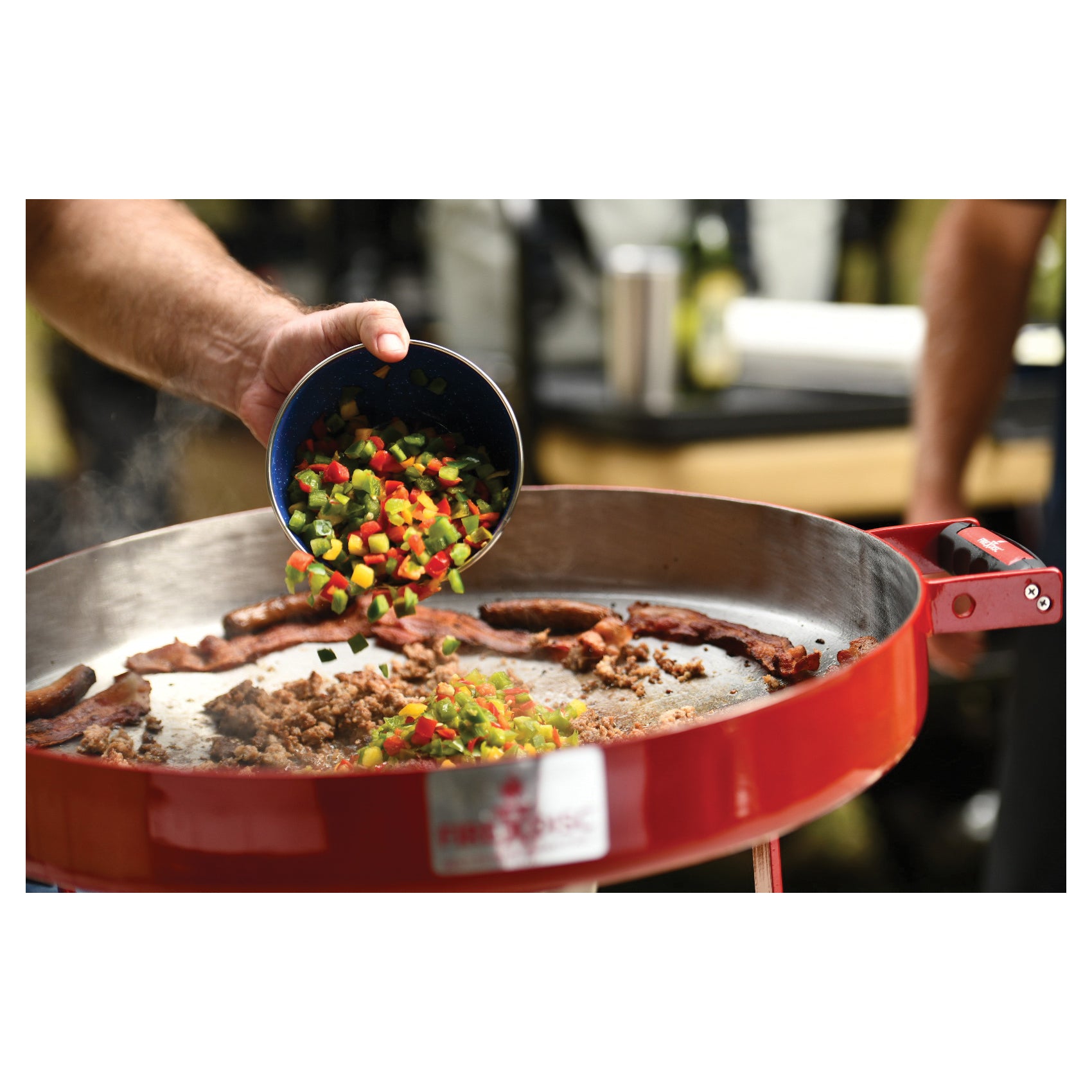 FIREDISC TCGFDM22HRR Cooker, Propane, Carbon Steel, Red, 24" Short Deep