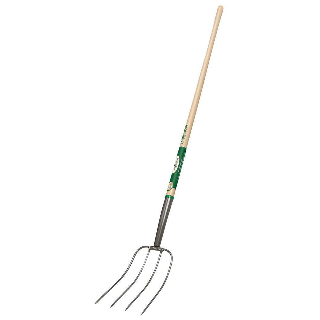 Landscapers Select 34617 Manure Fork, Steel Tine, Wood Handle, 54 in L Handle