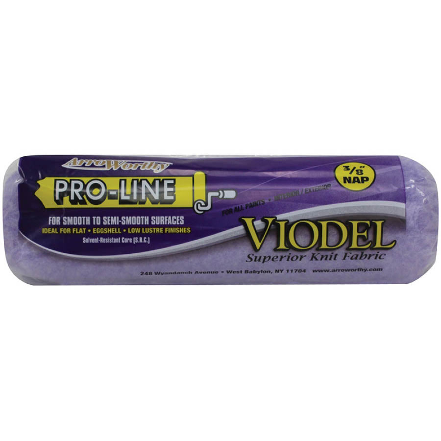 Arroworthy Viodel 18FV4 Roller Cover, 1/2 in Thick Nap, 18 in L, Acrylic/Nylon Cover, Purple