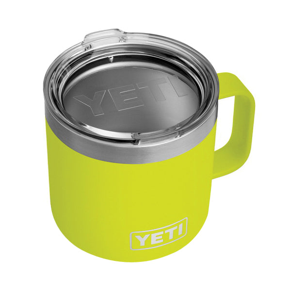 YETI Rambler 21071500222 Mug, Vacuum-Insulated with Standard Lid, 14 oz Capacity, Stainless Steel, Chartreuse