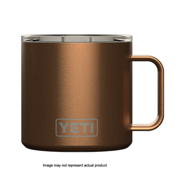 YETI Rambler 21071500202 Mug, Vacuum-Insulated with Standard Lid, 14 oz Capacity, Stainless Steel, Coral
