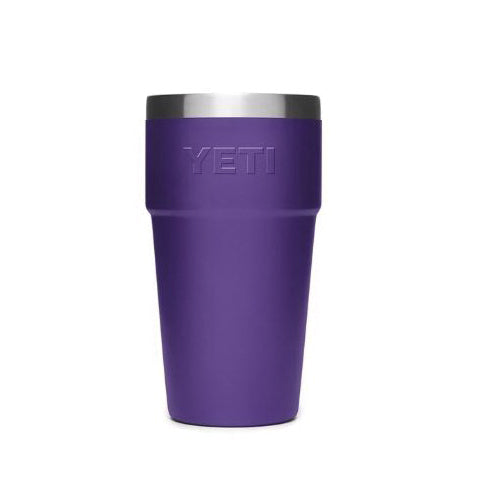 YETI Rambler Series 21071500163 Stackable Pint Tumbler, 16 oz Capacity, Stainless Steel, Peak Purple, Insulated