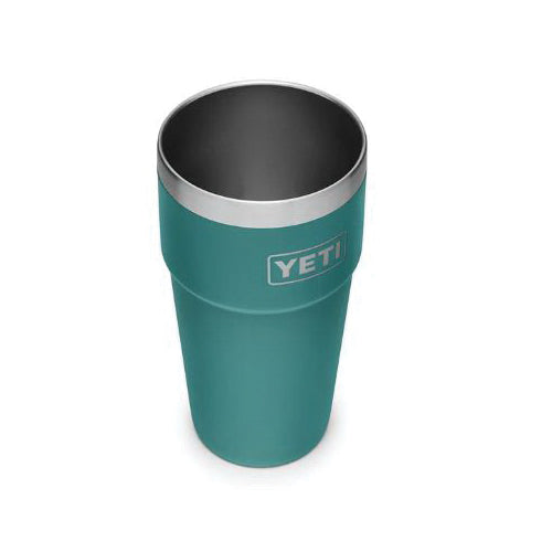 YETI Rambler Series 21071300253 Stackable Pint Tumbler, 16 oz Capacity, Stainless Steel, River Green, Insulated