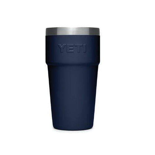 YETI Rambler Series 21071300244 Stackable Pint Tumbler, 16 oz Capacity, Stainless Steel, Navy, Insulated