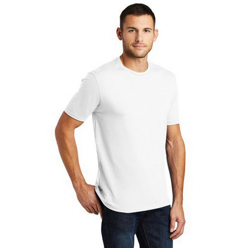 DISTRICT Perfect Weight Series DT104W2XL T-Shirt, 2XL, Cotton, Bright White, Rib-Knit Collar, Short Sleeve